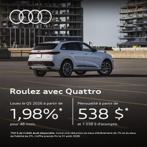 Audi Q5 2026 - Promotions Juillet 2026 chez Audi de Québec.